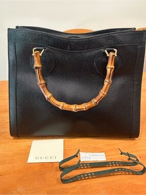 Authentic Vintage Gucci Bamboo Diana Tote
